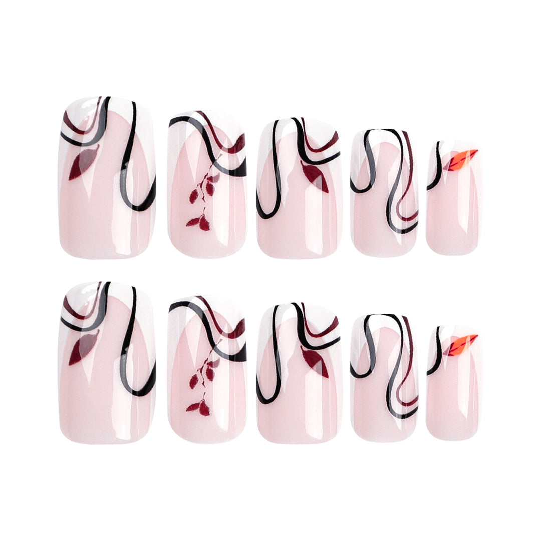 Artful acrylic nails with elegant marble design Kalsten