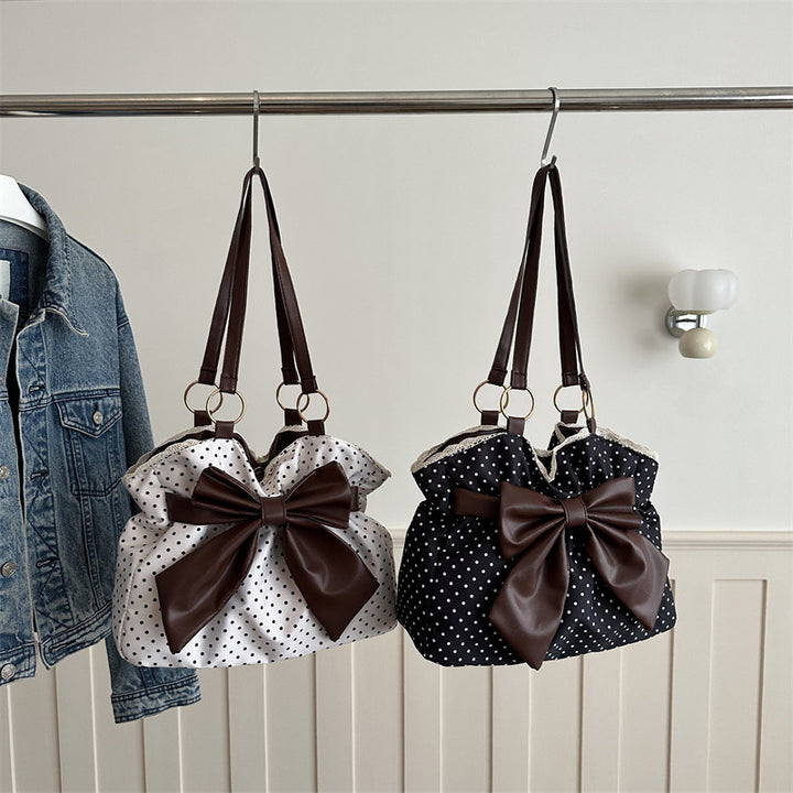 WoCharming Polka Dot Bow Tote Bag Kalsten