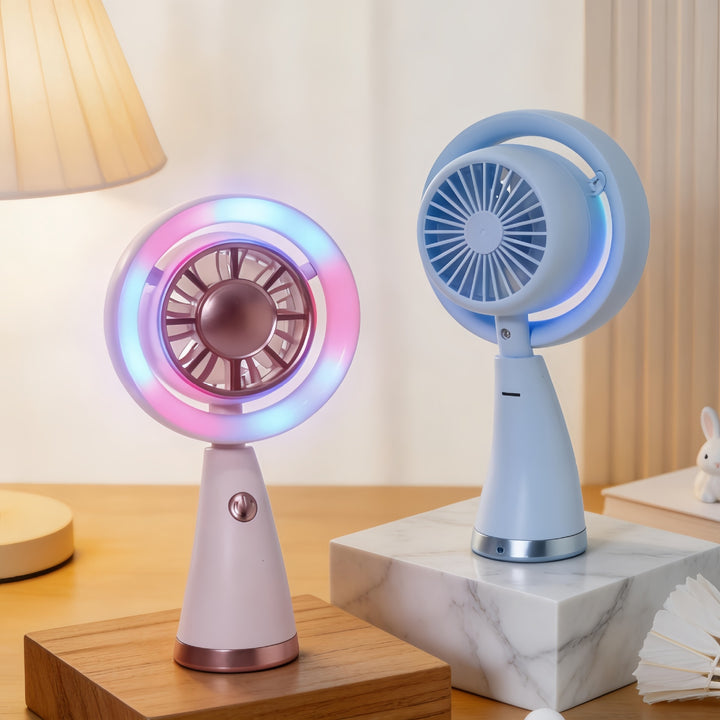 Ladies portable fan with LED light Kalsten