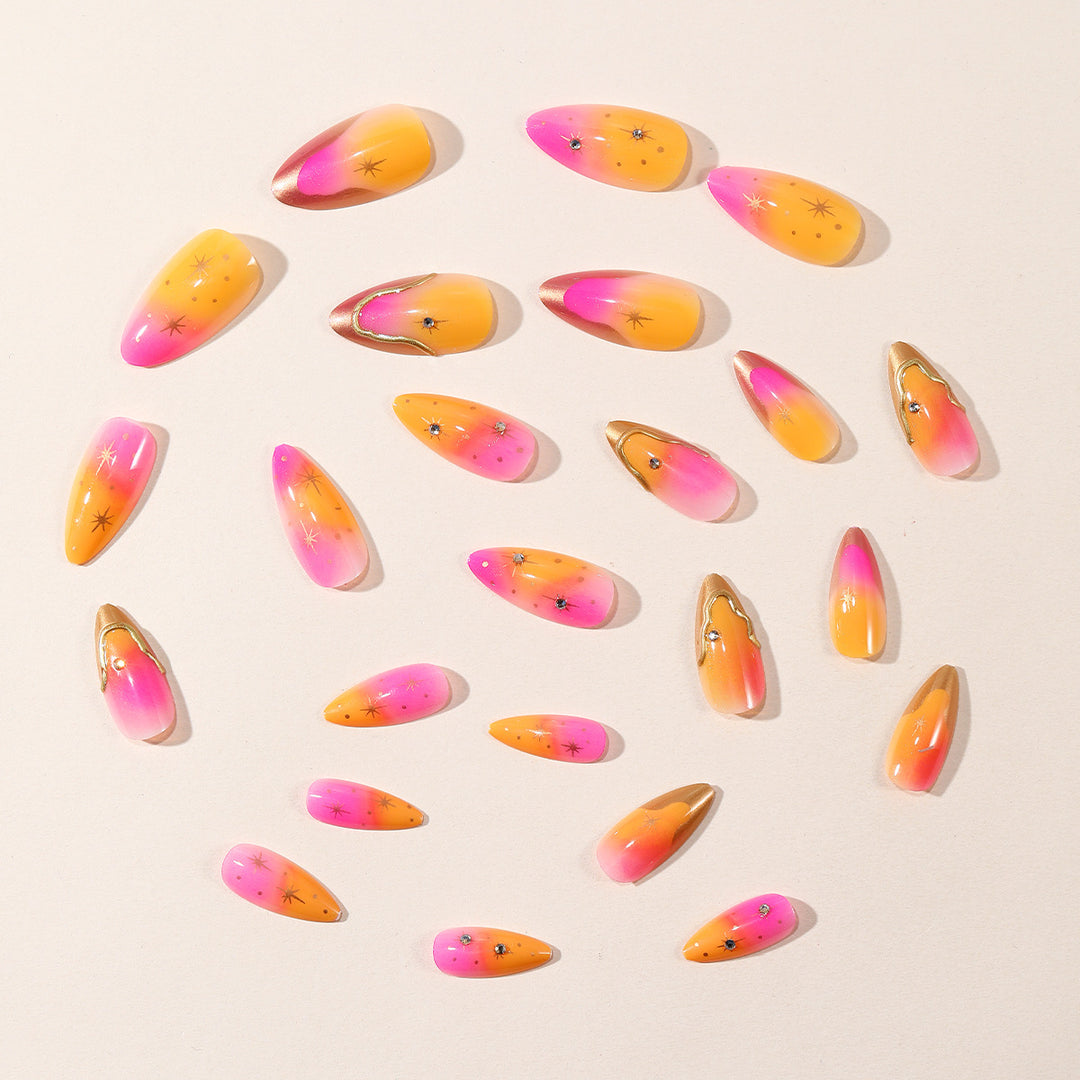 Glitzy Gradient Stiletto Nail Art Set Kalsten