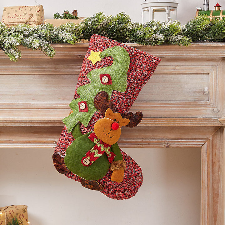 Festive Christmas stocking with nostalgic design Kalsten