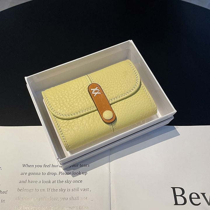 Textured Leather Tri-Fold Wallet Kalsten
