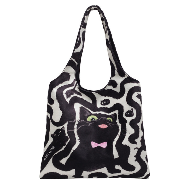 Shoulder bag with playful cat motif Kalsten