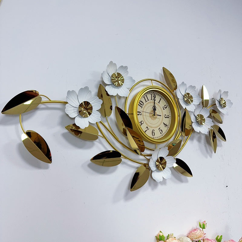 Floral Wall Clock Art Decor Kalsten