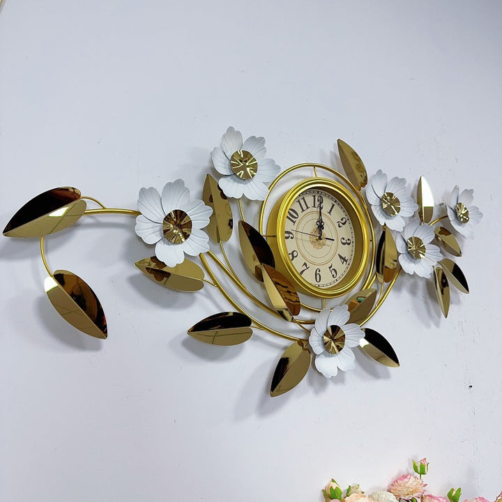 Floral Wall Clock Art Decor Kalsten