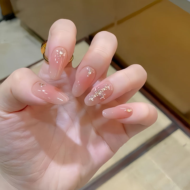 Acrylic nails with glamorous glitter pattern Kalsten