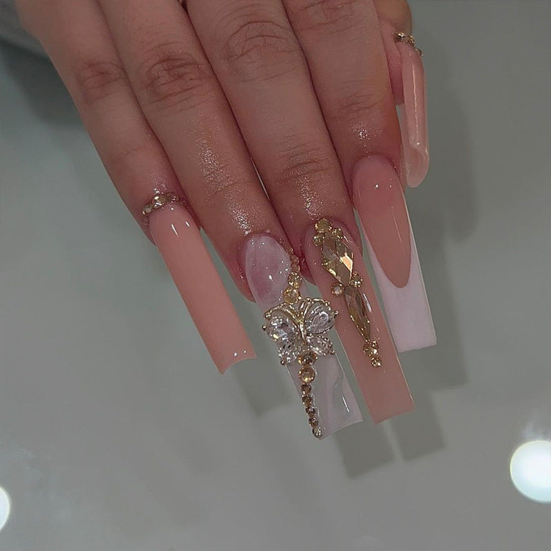 Glamorous Glittery Stiletto Press-On Nails Kalsten