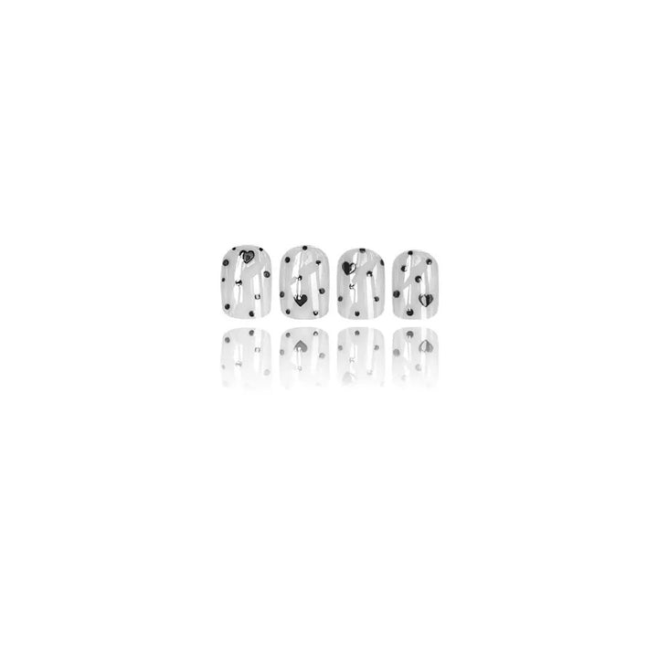 Nail art set with fashionable heart and dot design Kalsten