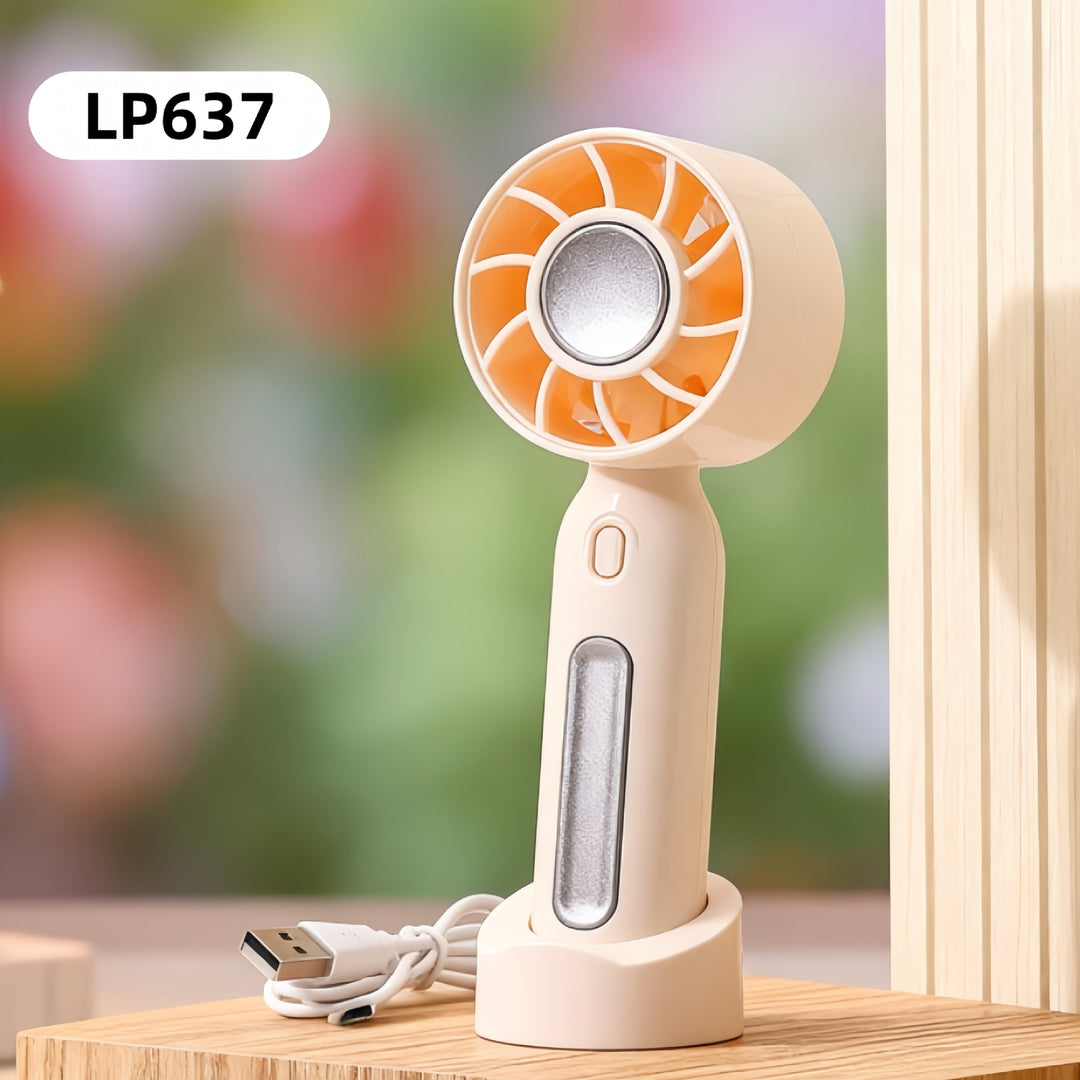 Women Portable Mini Fan with USB Charging Function and Flexible Adjustable Tilt Position Kalsten