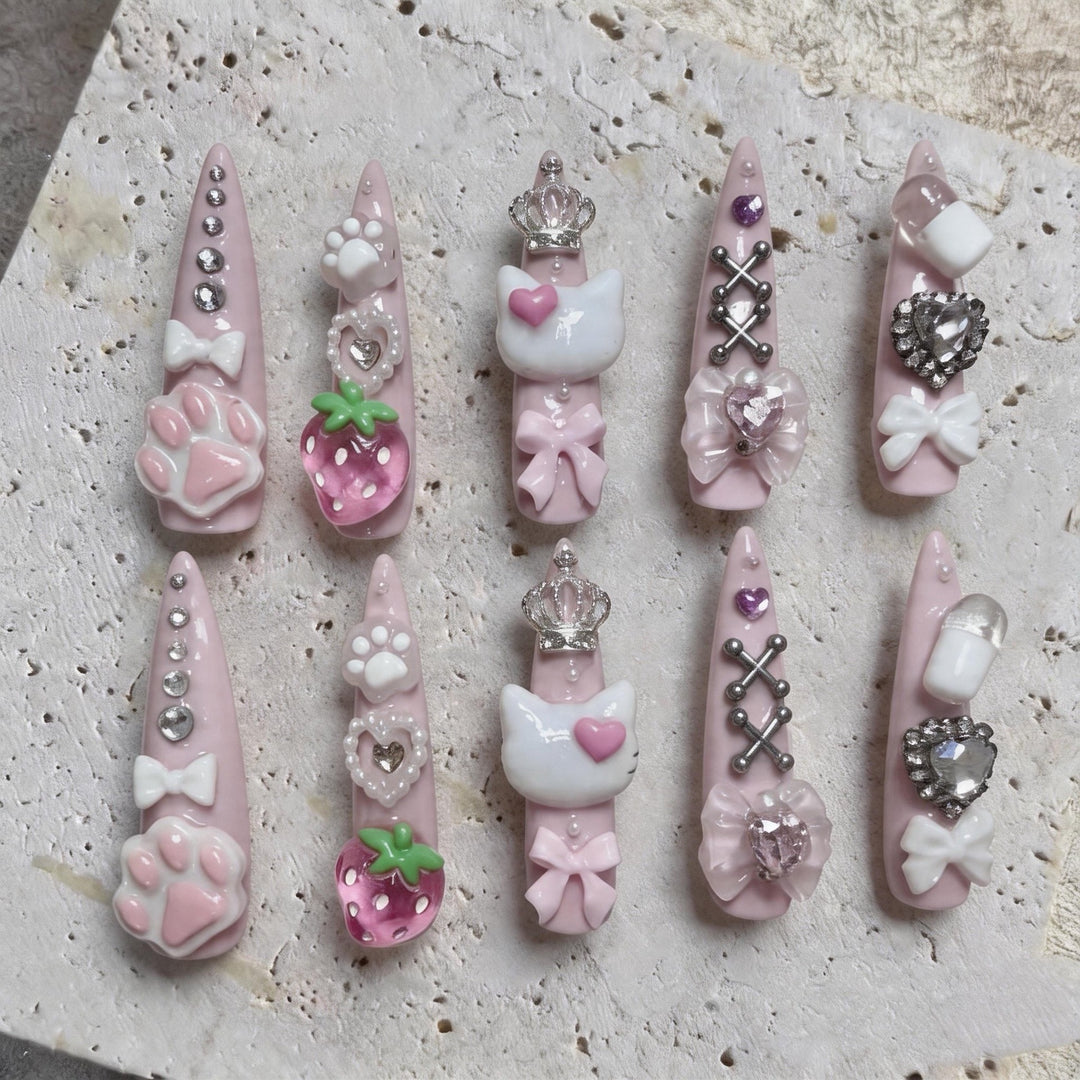 Whimsical 3D Nail Art Set