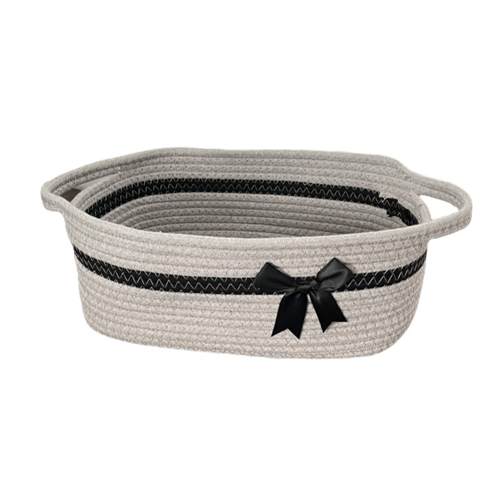 Women's decorative storage basket with bow accent Kalsten