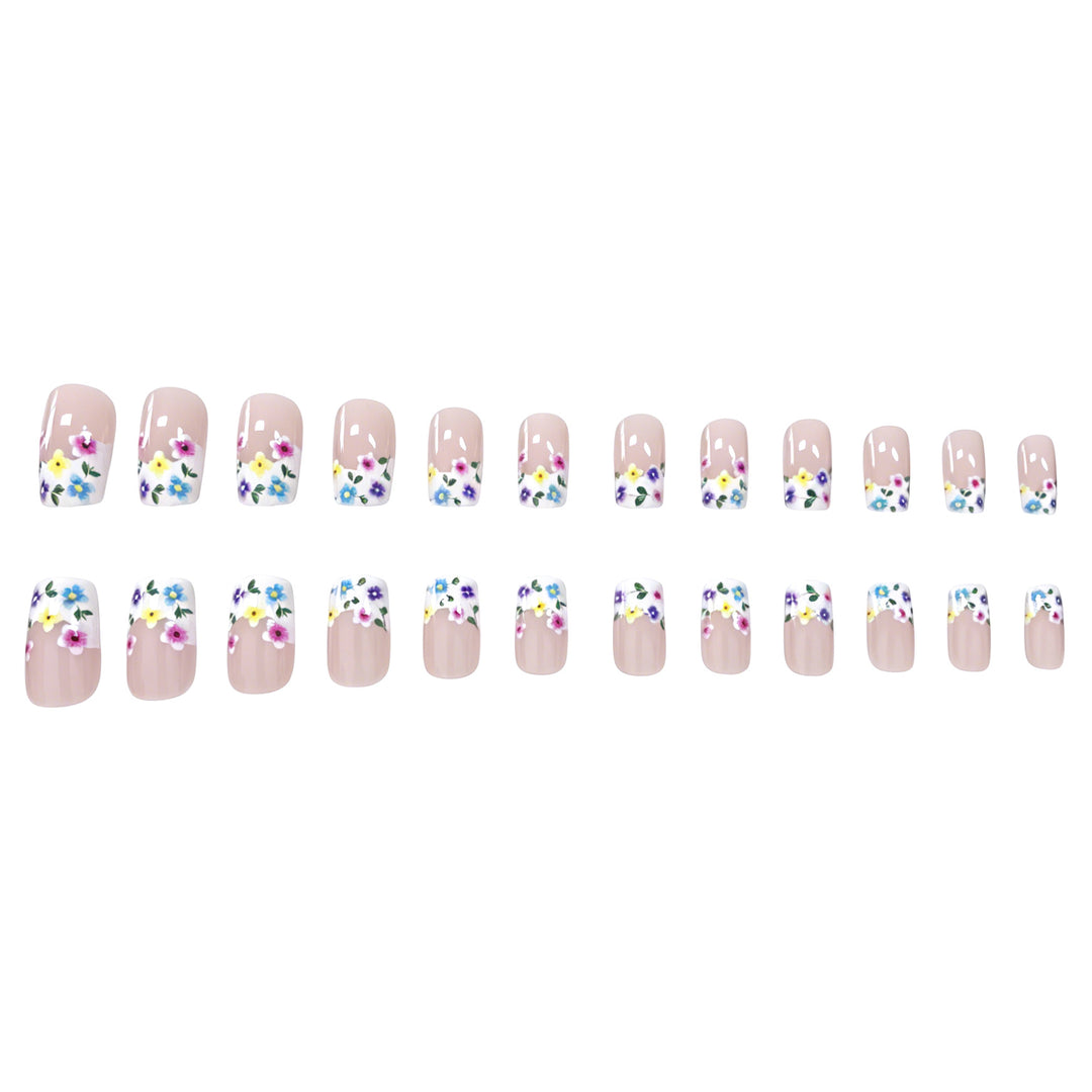 Floral Themed Press-On Nail Enhancements Kalsten