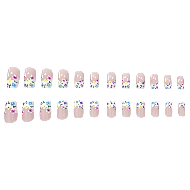 Floral Themed Press-On Nail Enhancements Kalsten
