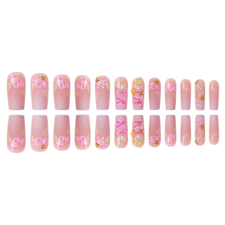3D Floral Design Press-On Nail Set Kalsten