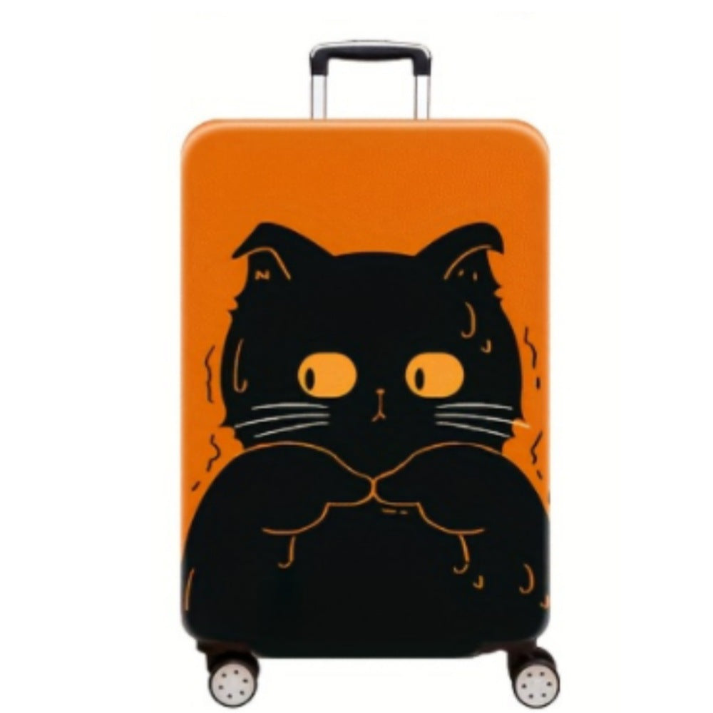 Women's Hard Shell Suitcase with Charming Cat Design Kalsten