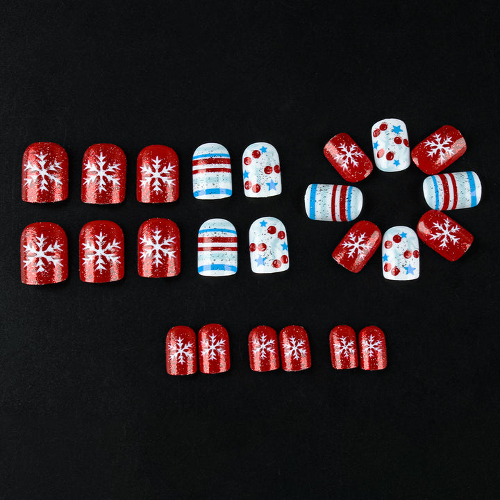 Festively Themed Press-On Nail Art Kalsten