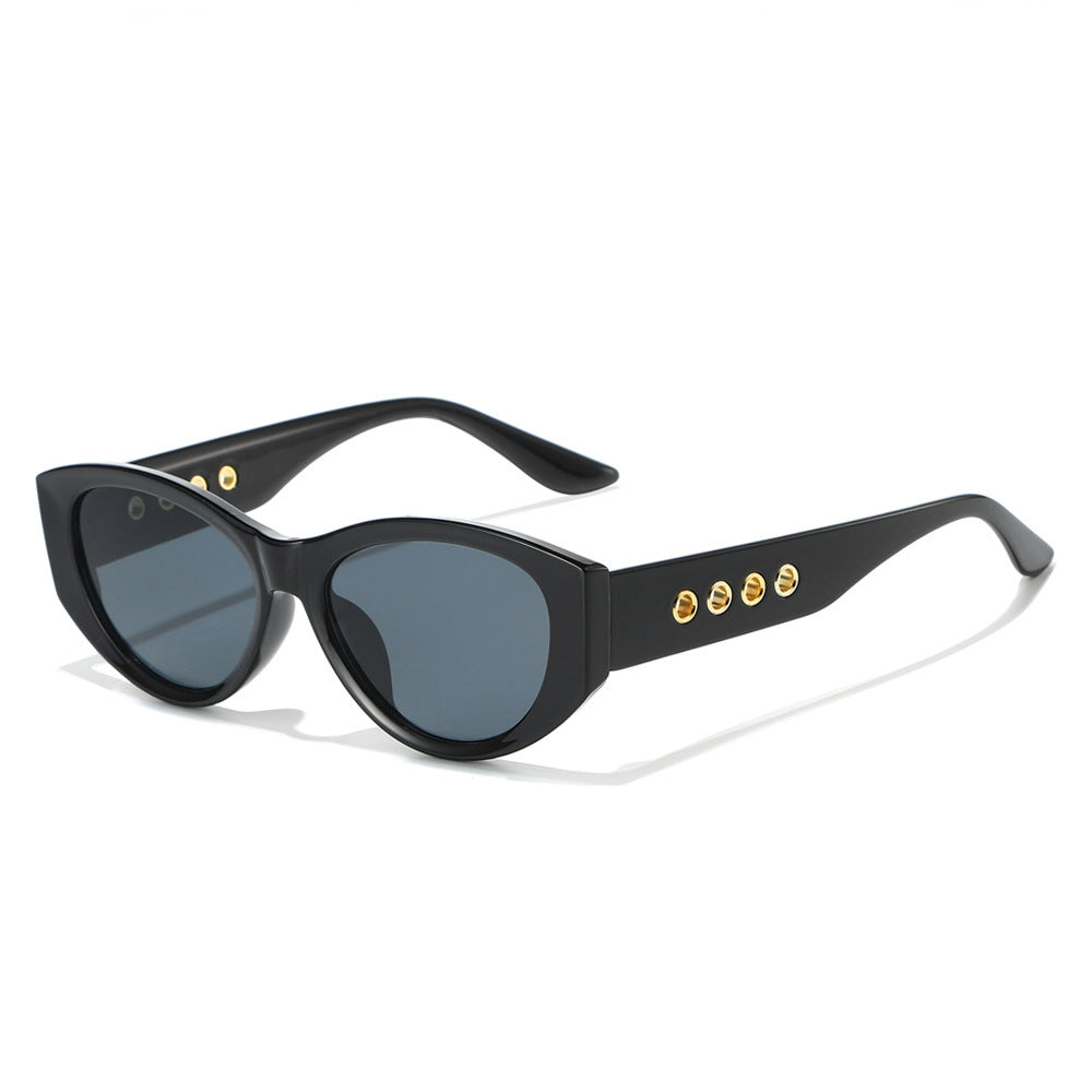 Cat-Eye Sunglasses with Decorative Gold Accents Kalsten