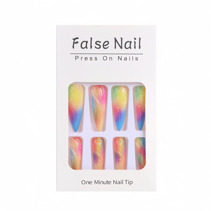Gradient Color Artificial Nails Kalsten