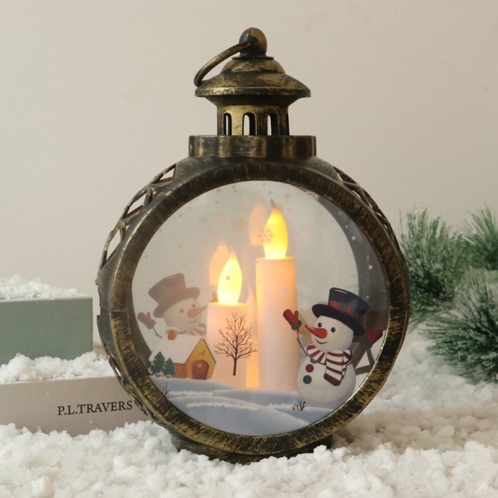 Decorative Christmas lantern with LED lighting