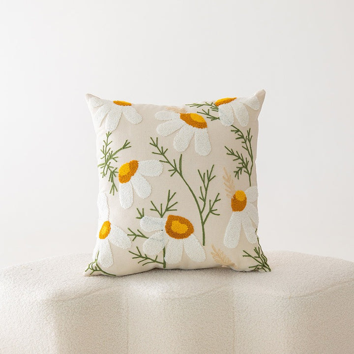 Floral Embroidered Cushion