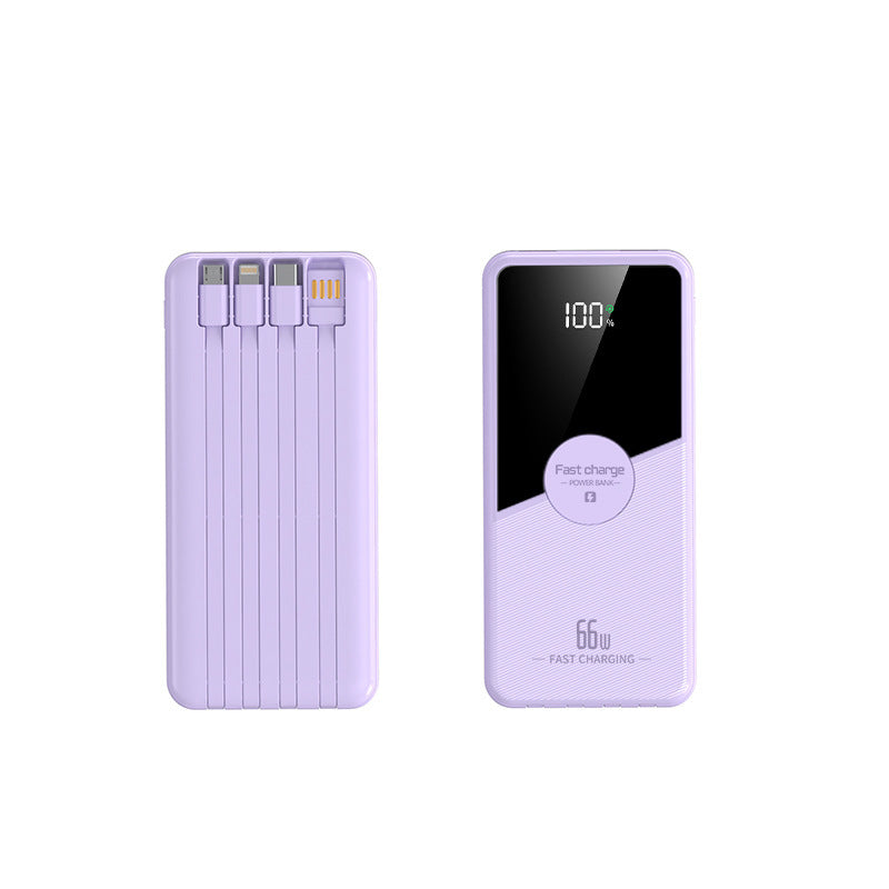 Portable power bank with integrated multi-charging cable and digital charging display Kalsten