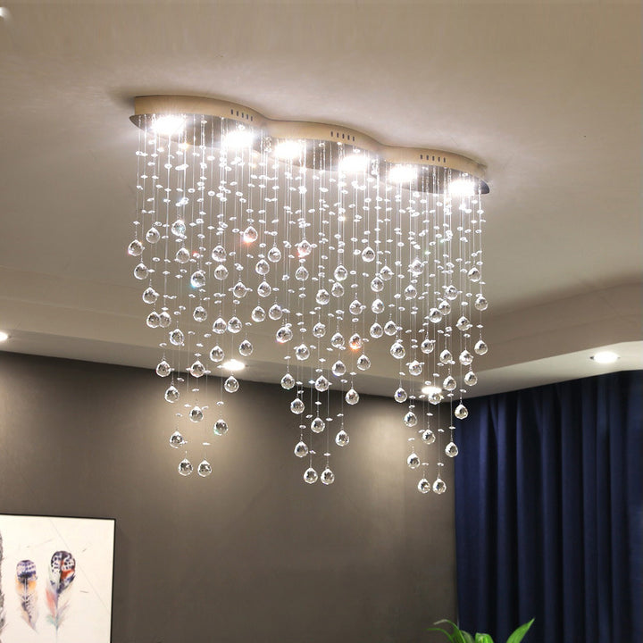 Crystal Raindrop Ceiling Light Fixture