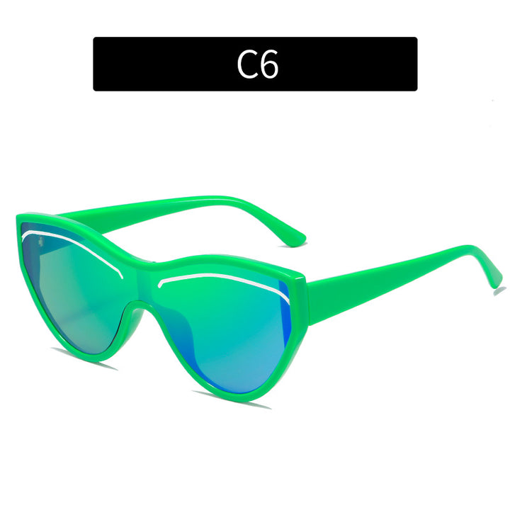 Futuristic Geometric Shield Sunglasses  1787664419