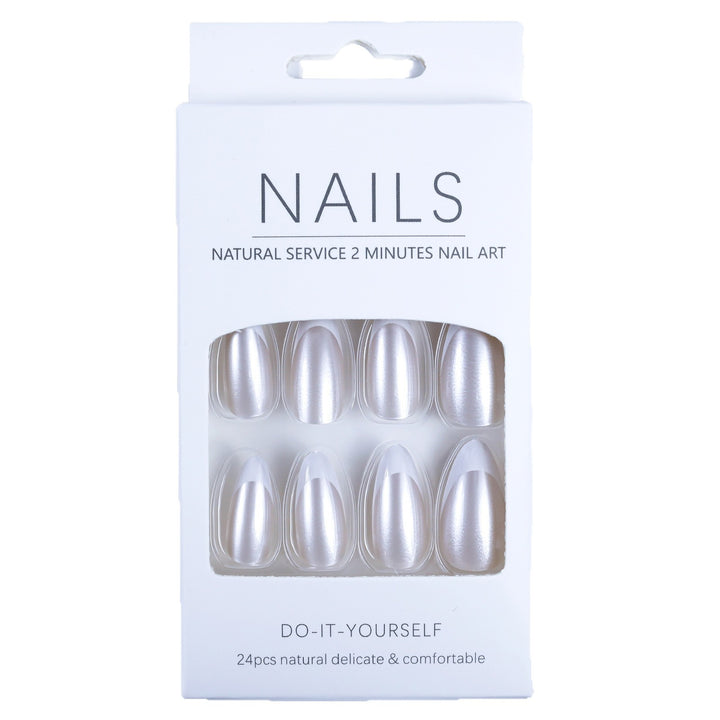 Artificial nails in elegant French tip design Kalsten