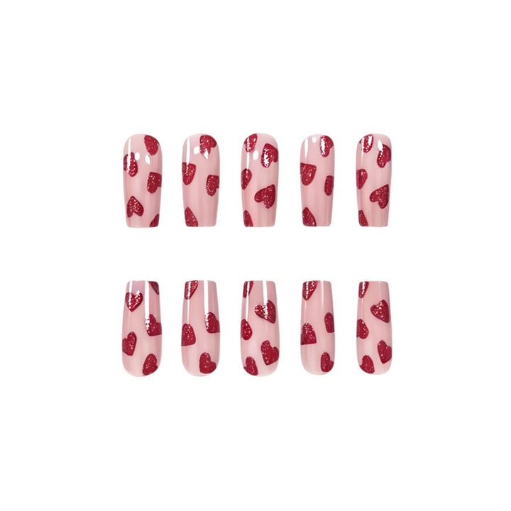 Heart-Themed Nail Art Kalsten