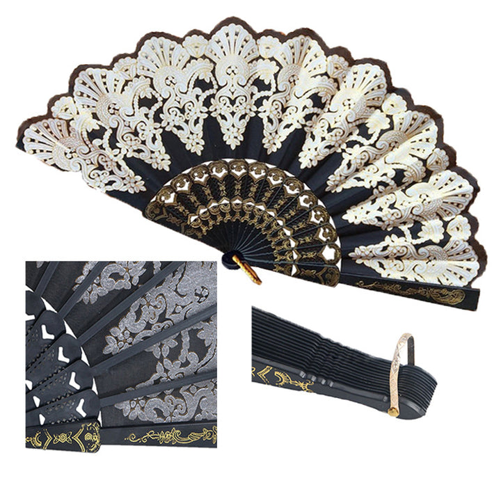 Ladies' elegant hand fan with intricate decorations Kalsten