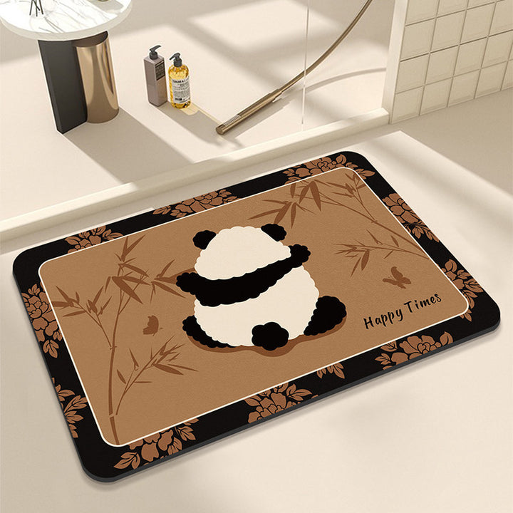 Panda-Themed Decorative Bath Mat