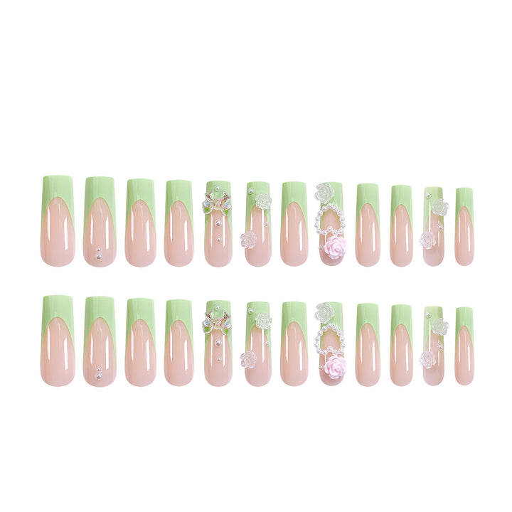 Artful artificial nails with floral and decorative accents Kalsten