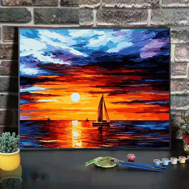 Scenic Mountain Landscape Art Canvas Print Kalsten