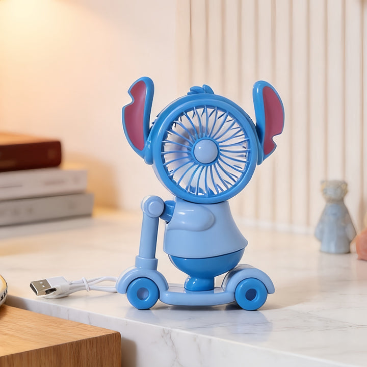 Ladies Portable Toy Fan with LED Lighting and USB Charging Kalsten