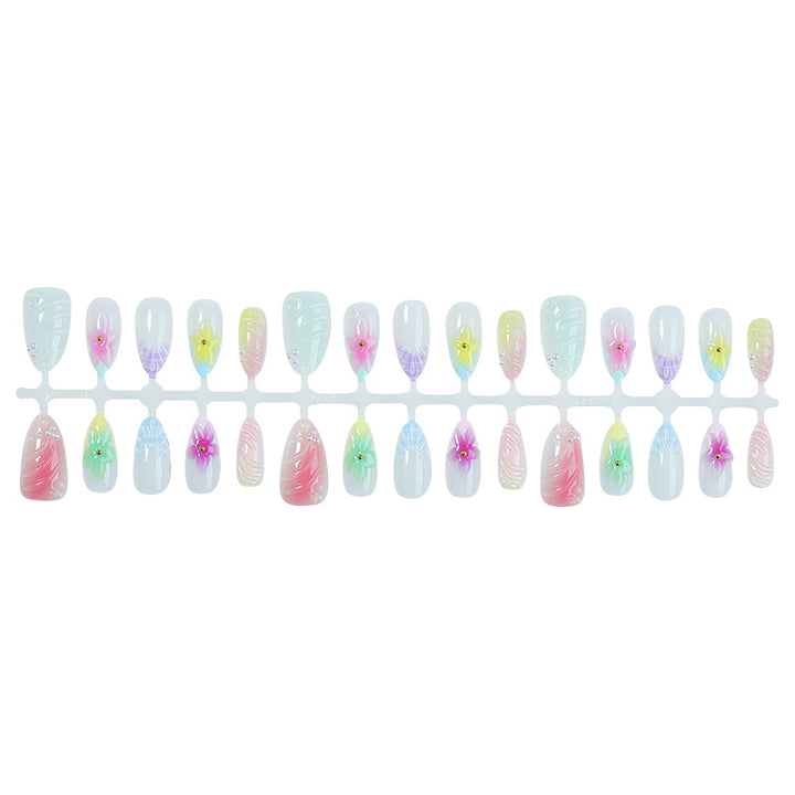 Decorative Floral Nail Art Press-On Set kalsten