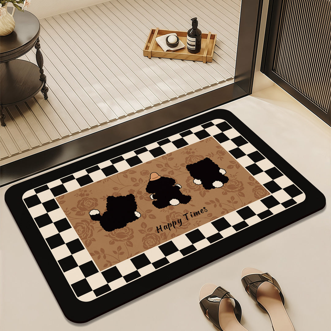 Decorative Plush Bathroom Mat for Floor Comfort