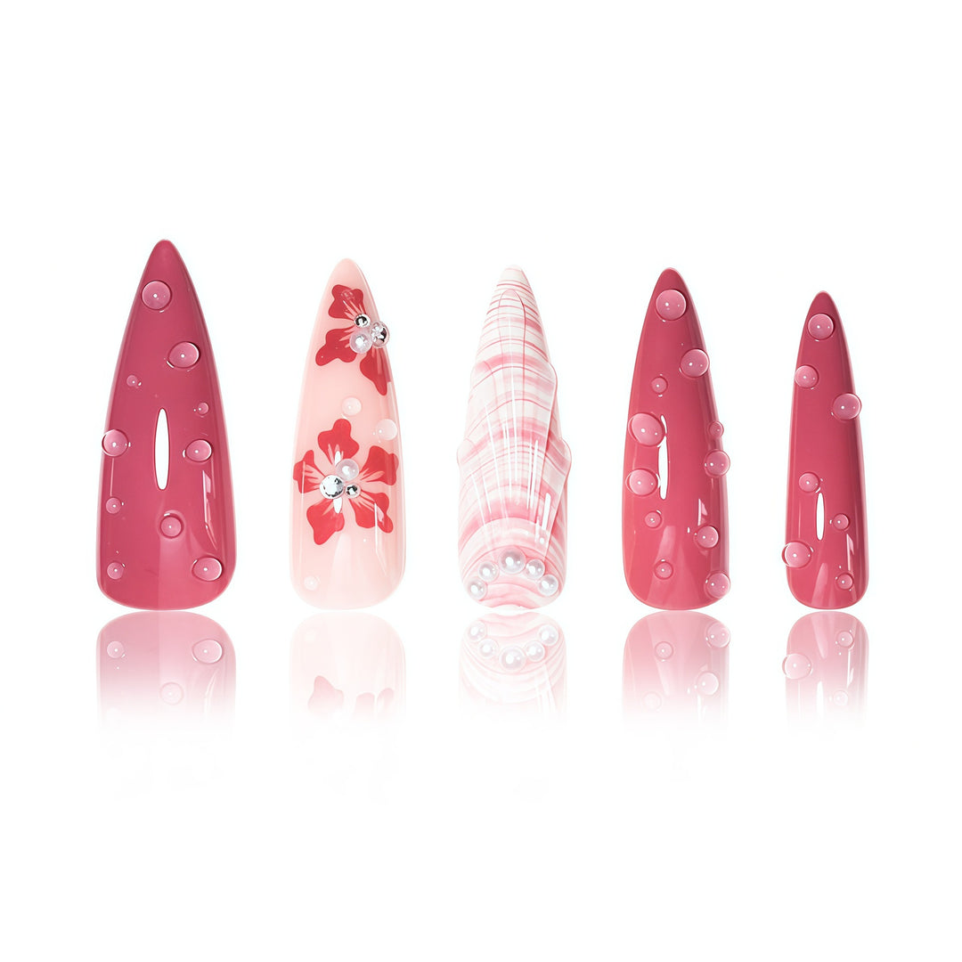 Floral Art Nail Extensions Kalsten