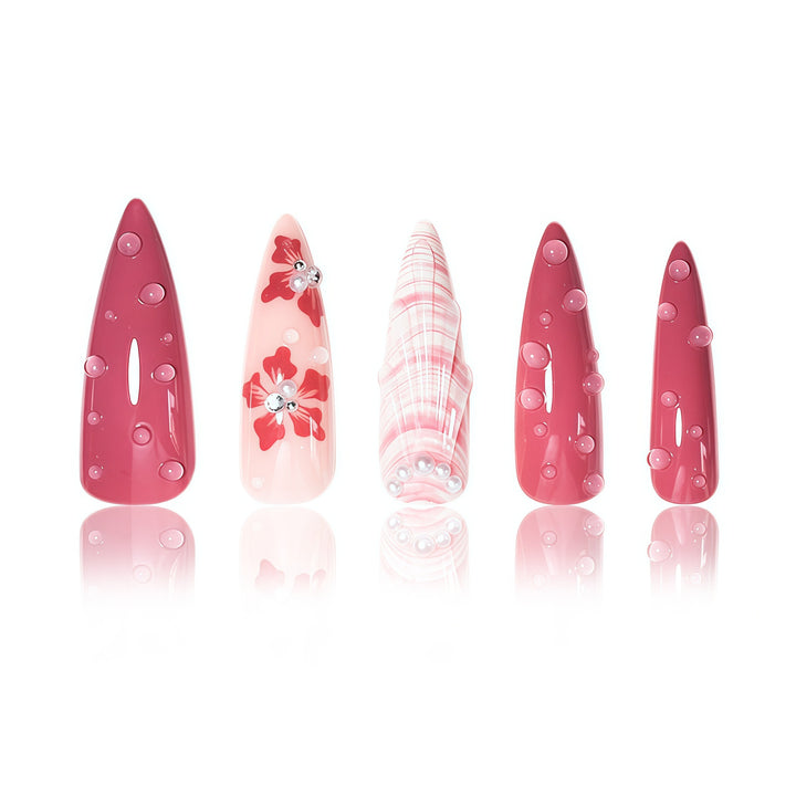 Floral Art Nail Extensions Kalsten