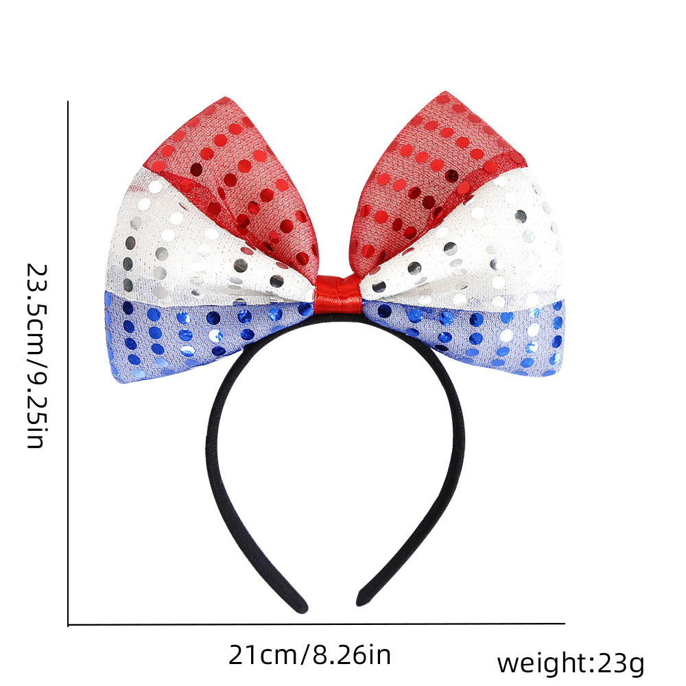 Unisex nan patriotic star antenna headband with ribbon streamers Kalsten