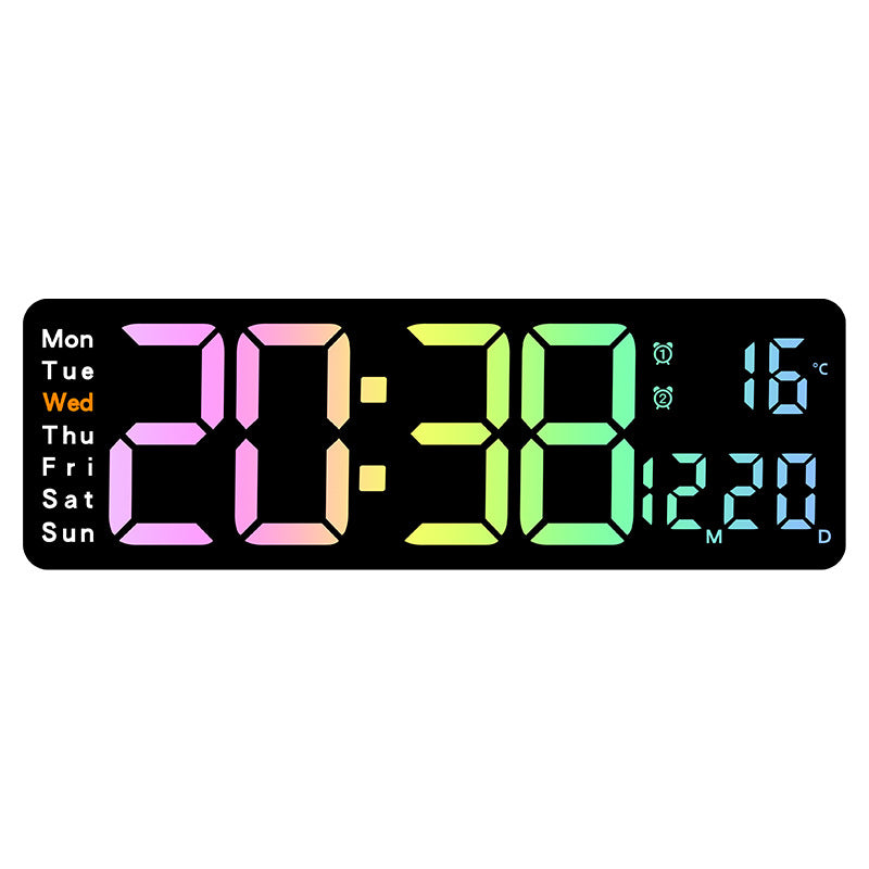 Digital Multifunktionswecker mit mehrfarbigem LED-Display und Temperaturanzeige Kalsten