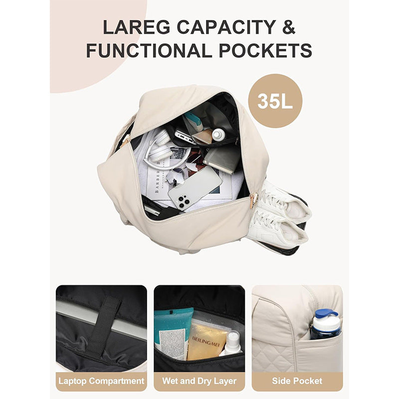 Multifunctional sports and travel bag with separate shoe and cosmetic pouch Kalsten