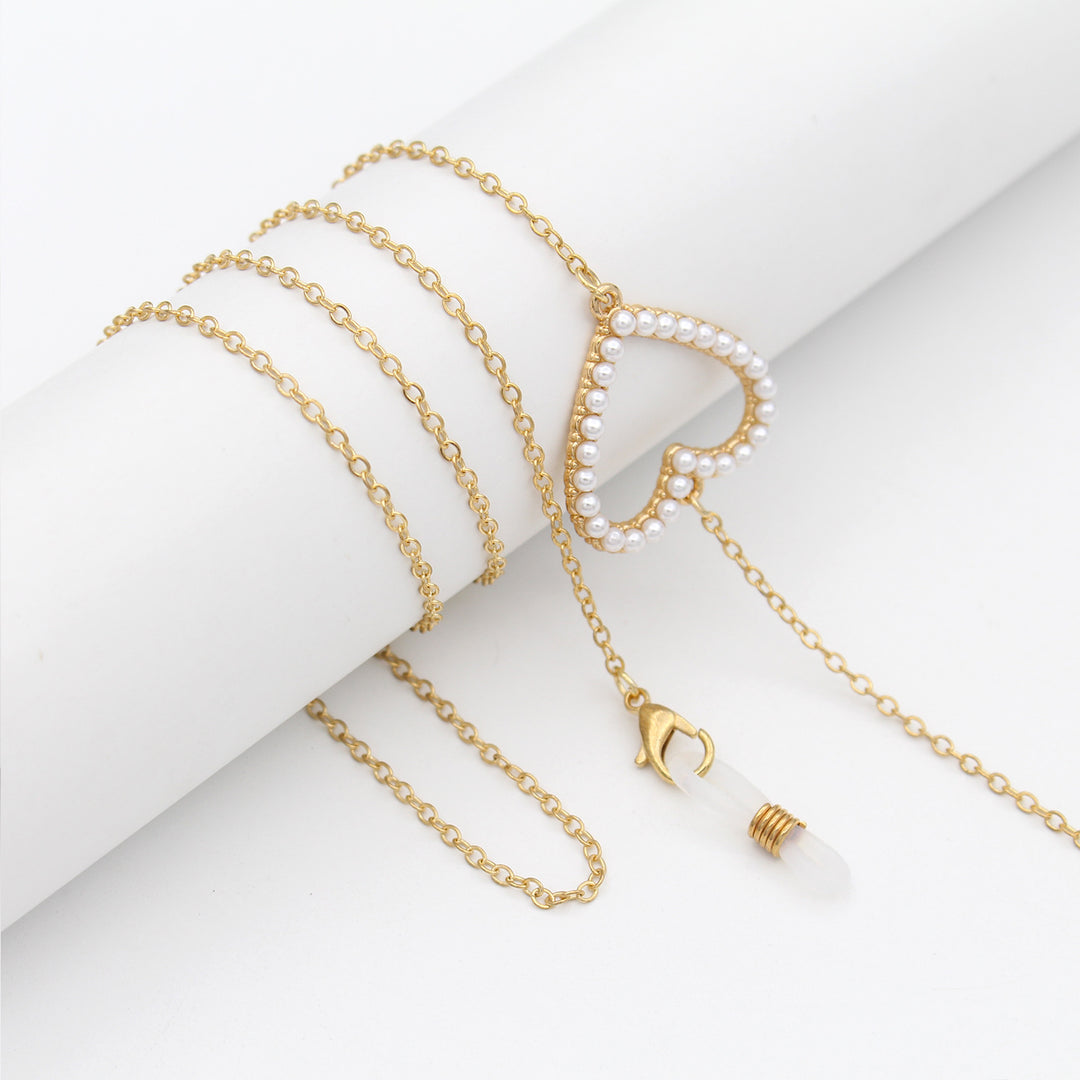 Elegant Pearl-Accented Eyewear Retainer Chain Kalsten