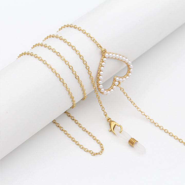 Elegant Pearl-Accented Eyewear Retainer Chain Kalsten