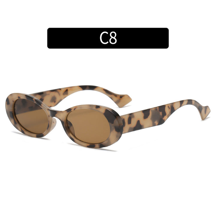 Trendy Oversized Oval Frame Sunglasses