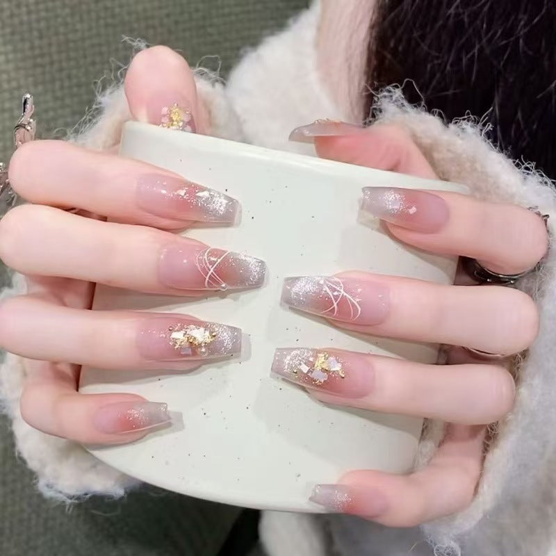 Artistic nails with glitter accents Kalsten