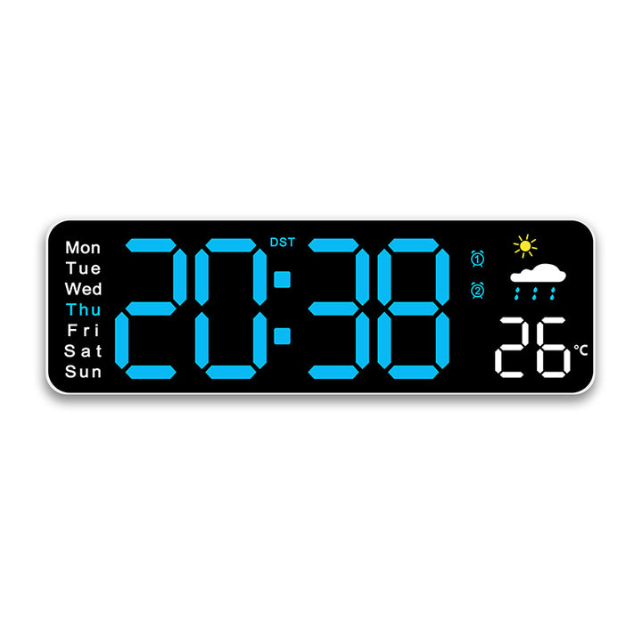 Digital radio alarm clock with temperature and day of the week display Kalsten