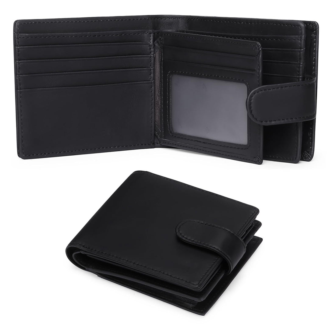 Classic RFID-Blocking Leather Bi-Fold Wallet Kalsten