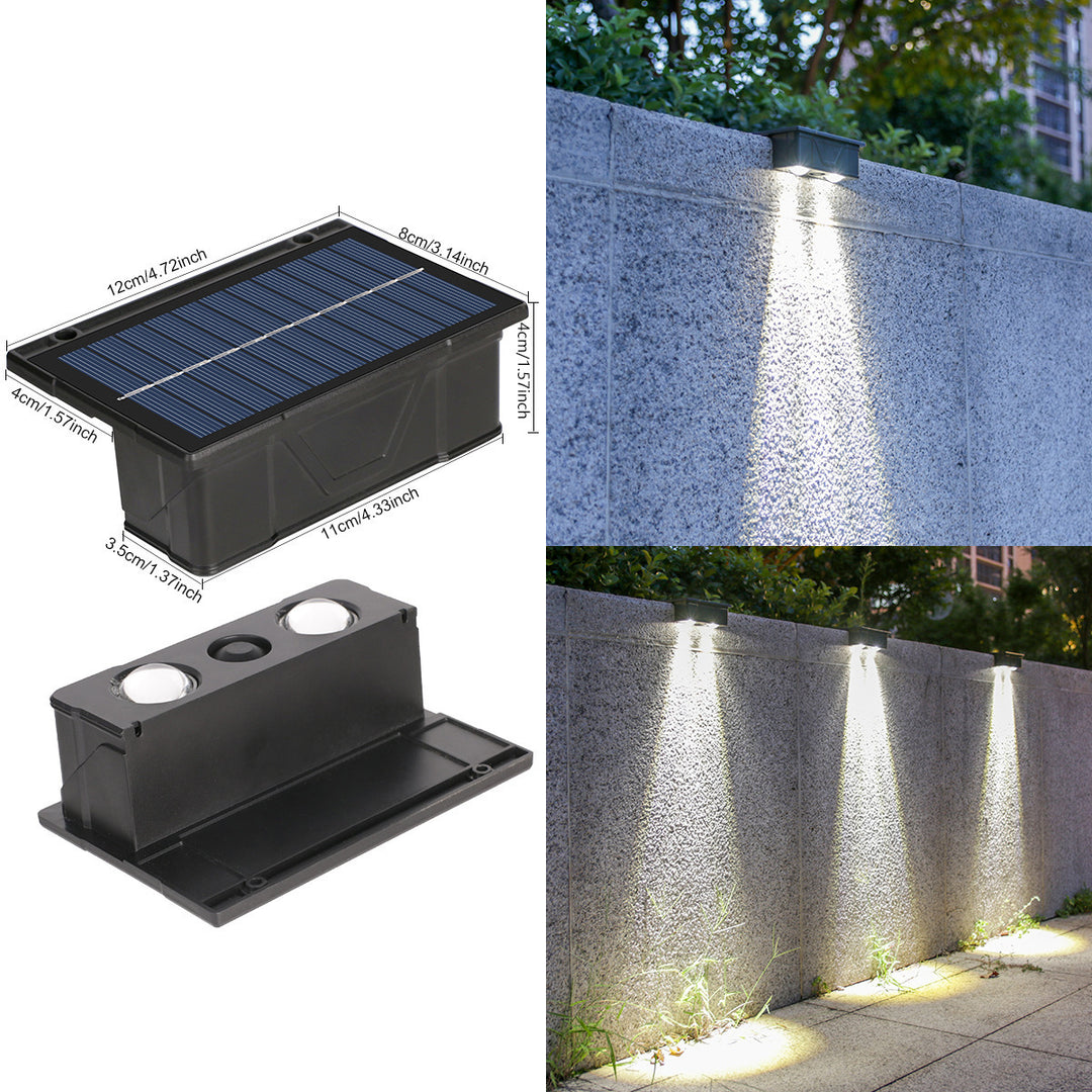 Outdoor Solar RGB Wall-Mounted Accent Lights With Dual-Beam Waterproof Design Kalsten