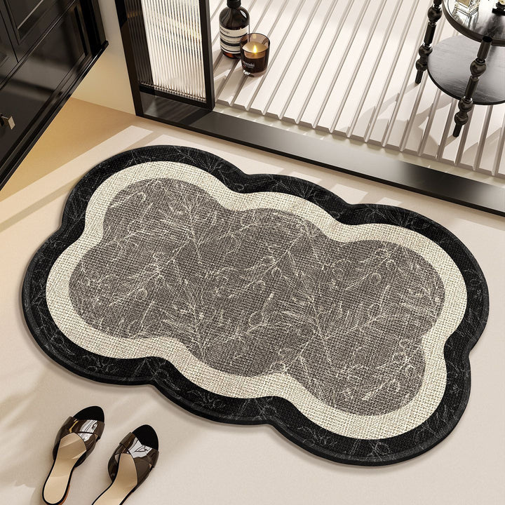 Floral Patterned Bathroom Rug