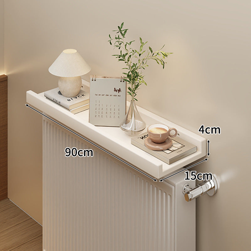 Long Slim Radiator Top Shelf Tray with Raised Edge and Heat‑Resistant Surface